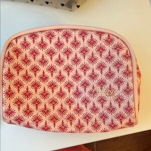 Pink Patterned Cosmetic Pouch